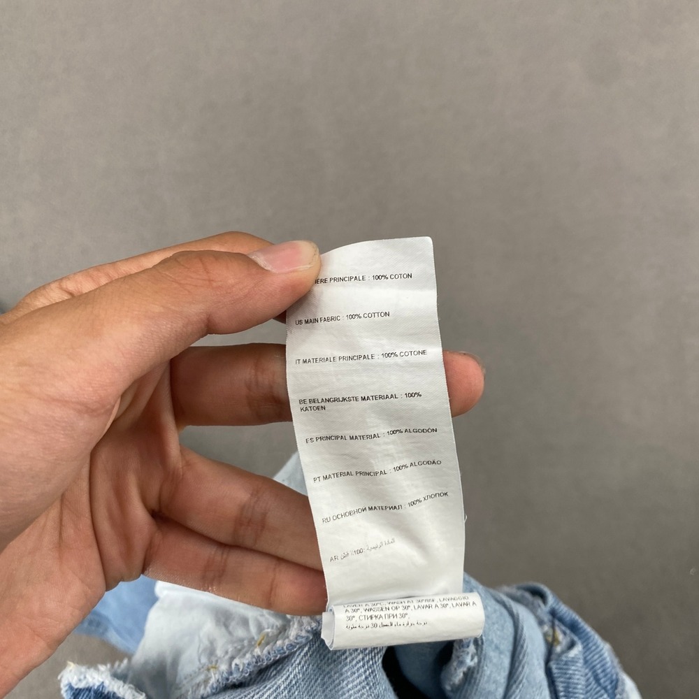 Dont Call Me Jennyfer Y2K Low Rise Flare Jeans Light Wash Raw Waist 24 US 34 FR - Picture 9 of 10